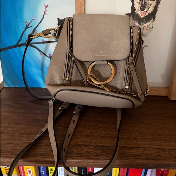 Chloe Mini Faye Backpack Motty Grey - Picture 5 of 15